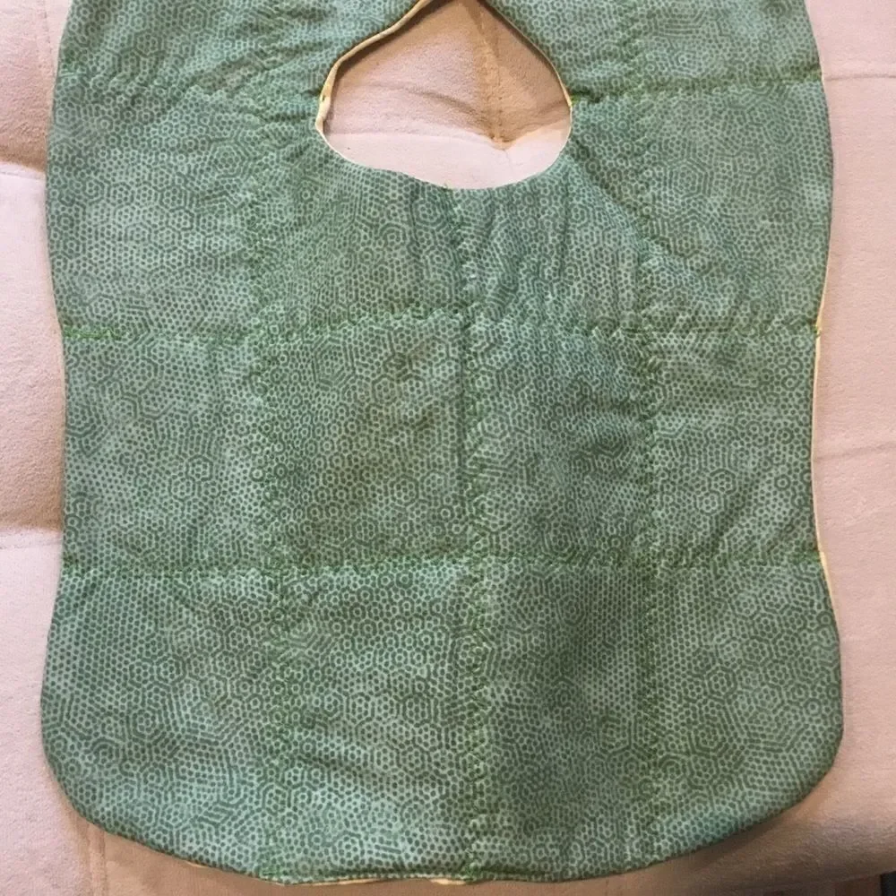 3/$25 or $12 ea.  NWT Hand Crafted Yellow Reversible Baby Bib
